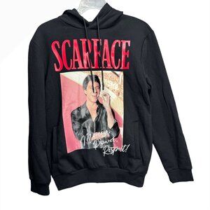 Scarface Hoodie Money Power Respect Graphic Black Reason M